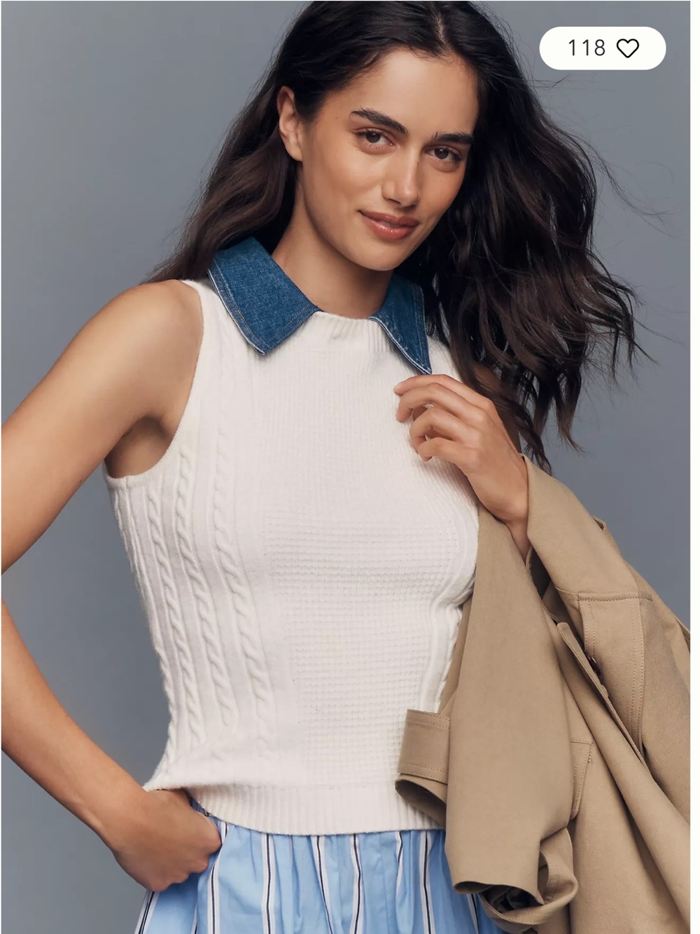 Central Park West Serena Mixed-Stitch Sweater Size XS NWT
